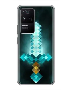 Чехол для Xiaomi POCO F4 (5G) с картинкой «Алмазный меч неон»