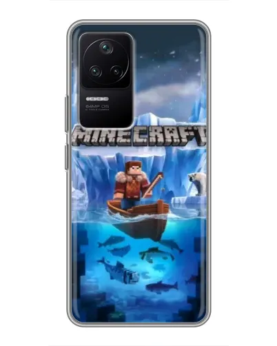 Чехол для Xiaomi POCO F4 (5G) с картинкой «Minecraft ледяной мир» Чехол для Xiaomi POCO F4 (5G) с картинкой «Minecraft ледяной мир»