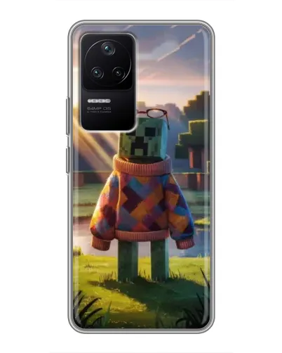 Чехол для Xiaomi POCO F4 (5G) с картинкой «Крипер в свитере» Чехол для Xiaomi POCO F4 (5G) с картинкой «Крипер в свитере»