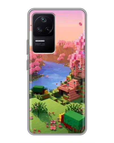 Чехол для Xiaomi POCO F4 (5G) с картинкой «Розовое дерево Minecraft» Чехол для Xiaomi POCO F4 (5G) с картинкой «Розовое дерево Minecraft»