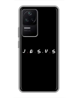 Чехол для Xiaomi POCO F4 (5G) с картинкой «Точки веры J.E.S.U.S.»