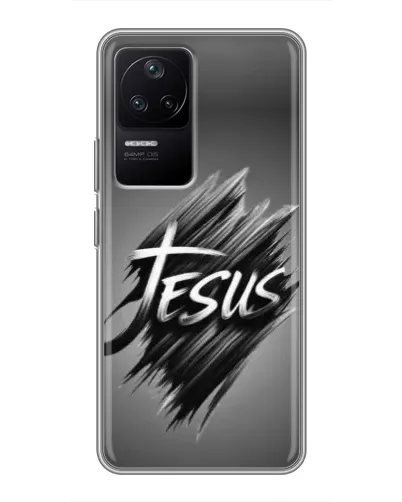 Чехол для Xiaomi POCO F4 (5G) с картинкой «Надпись Jesus Graffiti» Чехол для Xiaomi POCO F4 (5G) с картинкой «Надпись Jesus Graffiti»