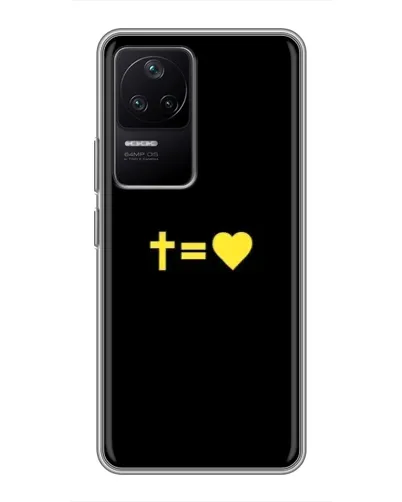 Чехол для Xiaomi POCO F4 (5G) с картинкой «Сердце и Крест» Чехол для Xiaomi POCO F4 (5G) с картинкой «Сердце и Крест»
