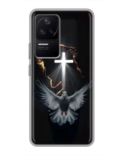 Чехол для Xiaomi POCO F4 (5G) с картинкой «Голубь и Свет»