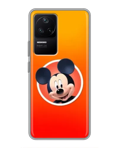 Чехол для Xiaomi POCO F4 (5G) с картинкой «Mickey в круге»