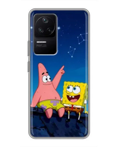 Чехол для Xiaomi POCO F4 (5G) с картинкой «Губка Боб и Патрик ночью» Чехол для Xiaomi POCO F4 (5G) с картинкой «Губка Боб и Патрик ночью»