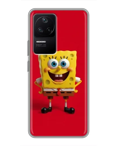 Чехол для Xiaomi POCO F4 (5G) с картинкой «Спанч Боб на красном» Чехол для Xiaomi POCO F4 (5G) с картинкой «Спанч Боб на красном»
