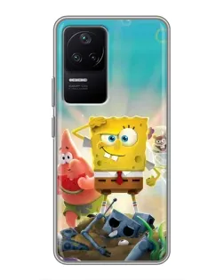 Чехол для Xiaomi POCO F4 (5G) с картинкой «Спанч Боб победитель»