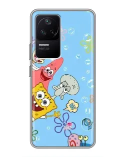 Чехол для Xiaomi POCO F4 (5G) с картинкой «Веселые пузырьки»