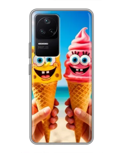 Чехол для Xiaomi POCO F4 (5G) с картинкой «Спанч Боб мороженое» Чехол для Xiaomi POCO F4 (5G) с картинкой «Спанч Боб мороженое»