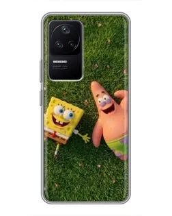 Чехол для Xiaomi POCO F4 (5G) с картинкой «Друзья на лужайке»