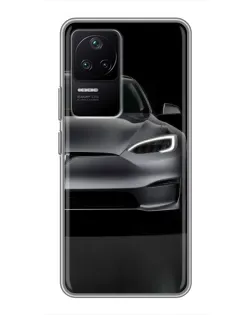 Чехол для Xiaomi POCO F4 (5G) с картинкой «Tesla Model S Look»