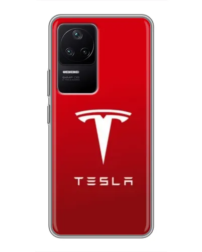 Чехол для Xiaomi POCO F4 (5G) с картинкой «Tesla Red Classic»