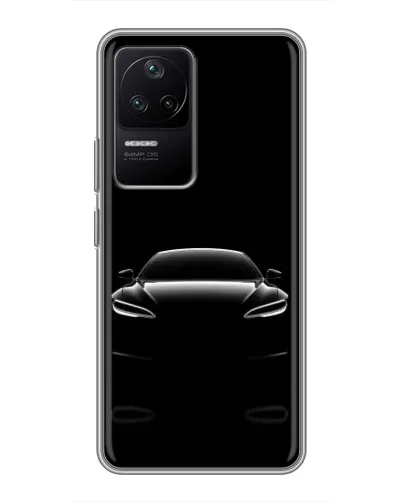 Чехол для Xiaomi POCO F4 (5G) с картинкой «Силуэт Tesla Night»
