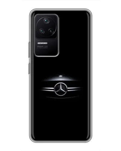 Чехол для Xiaomi POCO F4 (5G) с картинкой «Mercedes — абстрактные линии»
