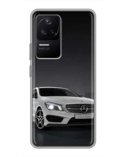 Чехол для Xiaomi POCO F4 (5G) с картинкой «Mercedes AMG GT Silver»