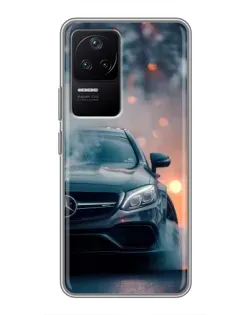 Чехол для Xiaomi POCO F4 (5G) с картинкой «Mercedes — ночной город» Чехол для Xiaomi POCO F4 (5G) с картинкой «Mercedes — ночной город»