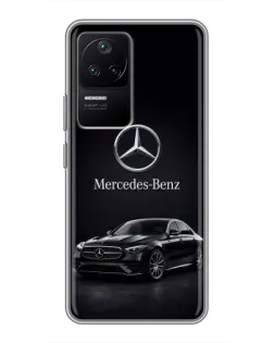 Чехол для Xiaomi POCO F4 (5G) с картинкой «Mercedes — решетка радиатора»