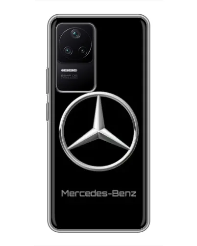 Чехол для Xiaomi POCO F4 (5G) с картинкой «Mercedes Silver Logo»