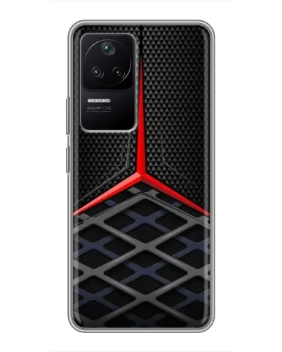 Чехол для Xiaomi POCO F4 (5G) с картинкой «Mercedes Carbon Grid»