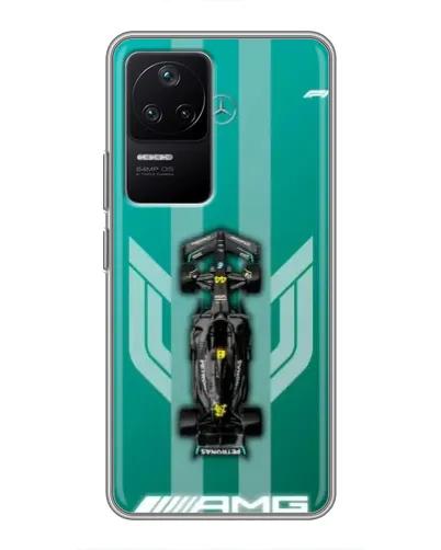 Чехол для Xiaomi POCO F4 (5G) с картинкой «Mercedes AMG Petronas»