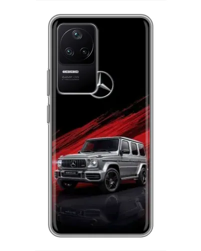Чехол для Xiaomi POCO F4 (5G) с картинкой «Mercedes G-Class красный»