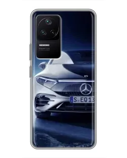 Чехол для Xiaomi POCO F4 (5G) с картинкой «Mercedes EQ — будущее»