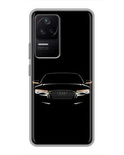 Чехол для Xiaomi POCO F4 (5G) с картинкой «Audi — ночной контур»