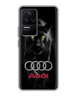 Чехол для Xiaomi POCO F4 (5G) с картинкой «Пантера и Audi»