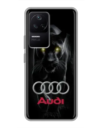 Чехол для Xiaomi POCO F4 (5G) с картинкой «Пантера и Audi»