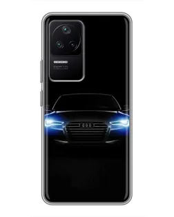 Чехол для Xiaomi POCO F4 (5G) с картинкой «Audi в неоне»
