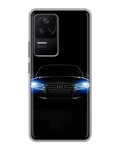 Чехол для Xiaomi POCO F4 (5G) с картинкой «Audi в неоне»