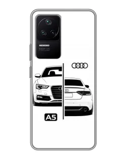 Чехол для Xiaomi POCO F4 (5G) с картинкой «Audi — контрастный дизайн»