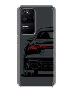Чехол для Xiaomi POCO F4 (5G) с картинкой «Задняя часть Audi — арт»