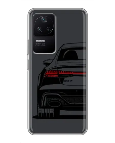Чехол для Xiaomi POCO F4 (5G) с картинкой «Задняя часть Audi — арт»
