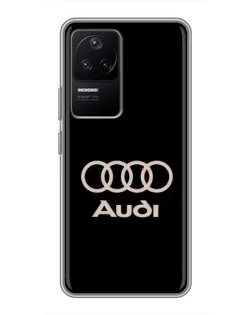 Чехол для Xiaomi POCO F4 (5G) с картинкой «Audi — золотой логотип»