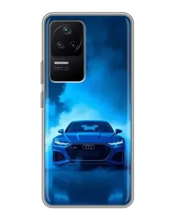 Чехол для Xiaomi POCO F4 (5G) с картинкой «Audi — голубая энергия»