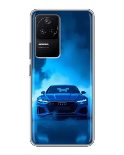 Чехол для Xiaomi POCO F4 (5G) с картинкой «Audi — голубая энергия»
