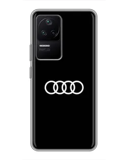 Чехол для Xiaomi POCO F4 (5G) с картинкой «Audi White Logo»