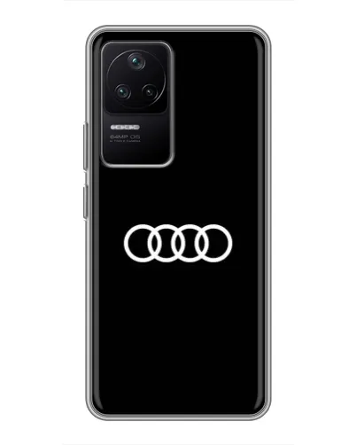 Чехол для Xiaomi POCO F4 (5G) с картинкой «Audi White Logo»