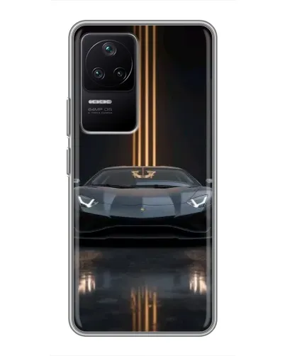 Чехол для Xiaomi POCO F4 (5G) с картинкой «Lamborghini золотые линии» Чехол для Xiaomi POCO F4 (5G) с картинкой «Lamborghini золотые линии»