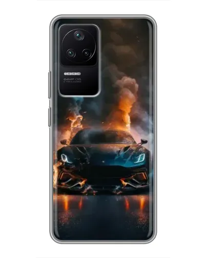 Чехол для Xiaomi POCO F4 (5G) с картинкой «Lamborghini дымная эстетика» Чехол для Xiaomi POCO F4 (5G) с картинкой «Lamborghini дымная эстетика»