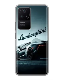 Чехол для Xiaomi POCO F4 (5G) с картинкой «Классическая надпись Lamborghini»
