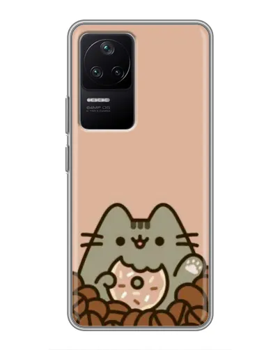 Чехол для Xiaomi POCO F4 (5G) с картинкой «Кофейный Пушин»