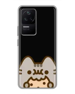 Чехол для Xiaomi POCO F4 (5G) с картинкой «Пушин на черном»