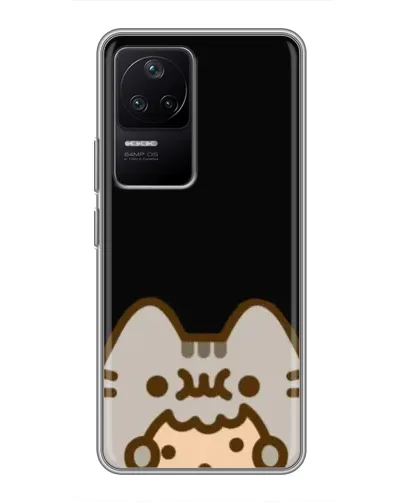 Чехол для Xiaomi POCO F4 (5G) с картинкой «Пушин на черном»