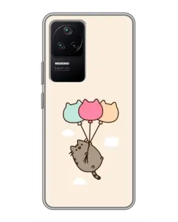 Чехол для Xiaomi POCO F4 (5G) с картинкой «Пушин на шариках»