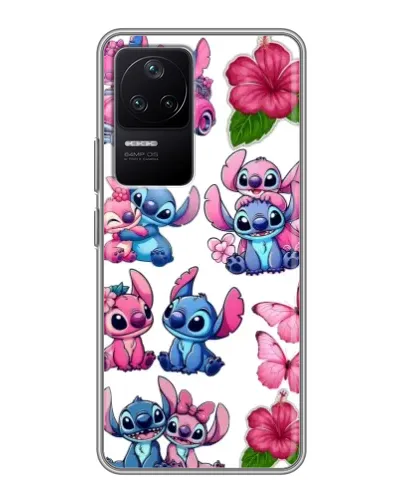 Чохол для Xiaomi POCO F4 (5G) з картинкою «Стікери Stitch та Angel»