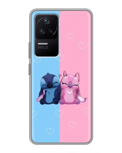 Чохол для Xiaomi POCO F4 (5G) з картинкою «Stitch та Angel Love»