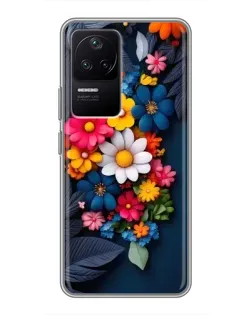 Чехол для Xiaomi POCO F4 (5G) с картинкой «Цветочная феерия»